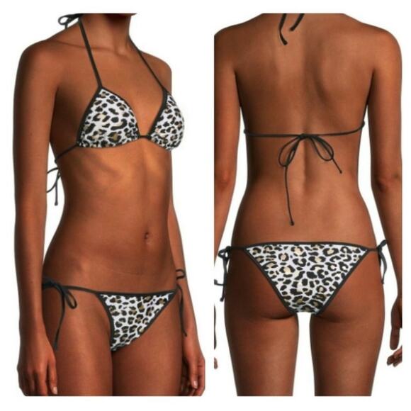 Zadig & Voltaire Triangle Leopard Bikini. - Picture 1 of 10